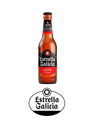 Estrella Galicia Botella y Logo